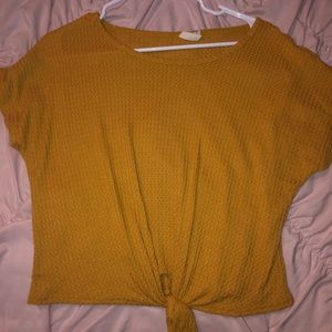 Mustard crop top
